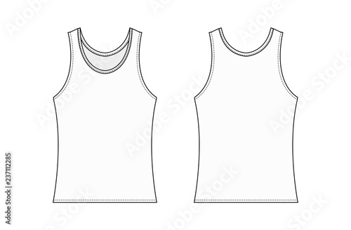 women's tank top template illustration / white photo