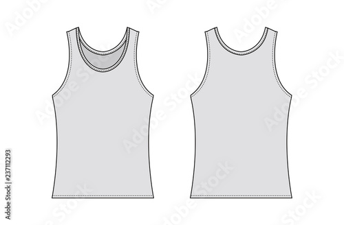 women's tank top template illustration / gray