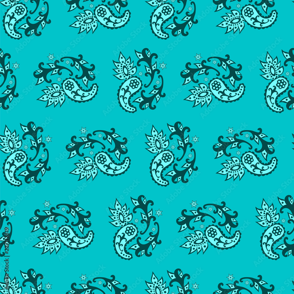 Fototapeta Paisley seamless pattern. Decorative ornament, vector