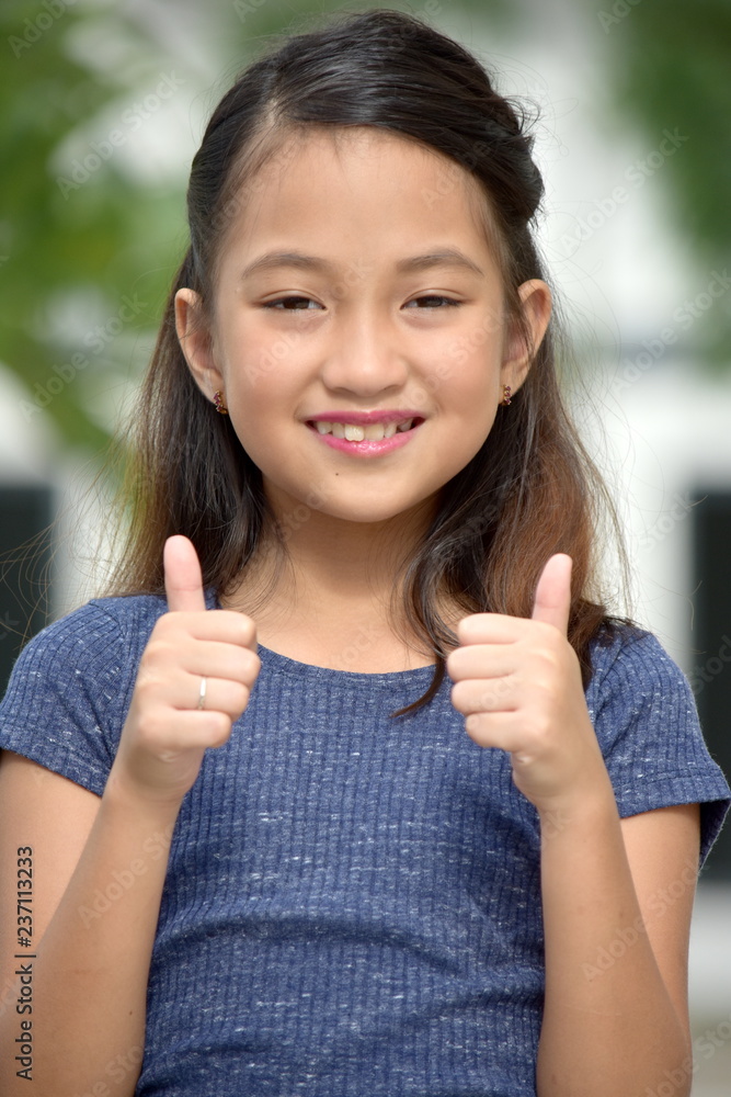 Girl With Thumbs Up Girl With Thumbs Up