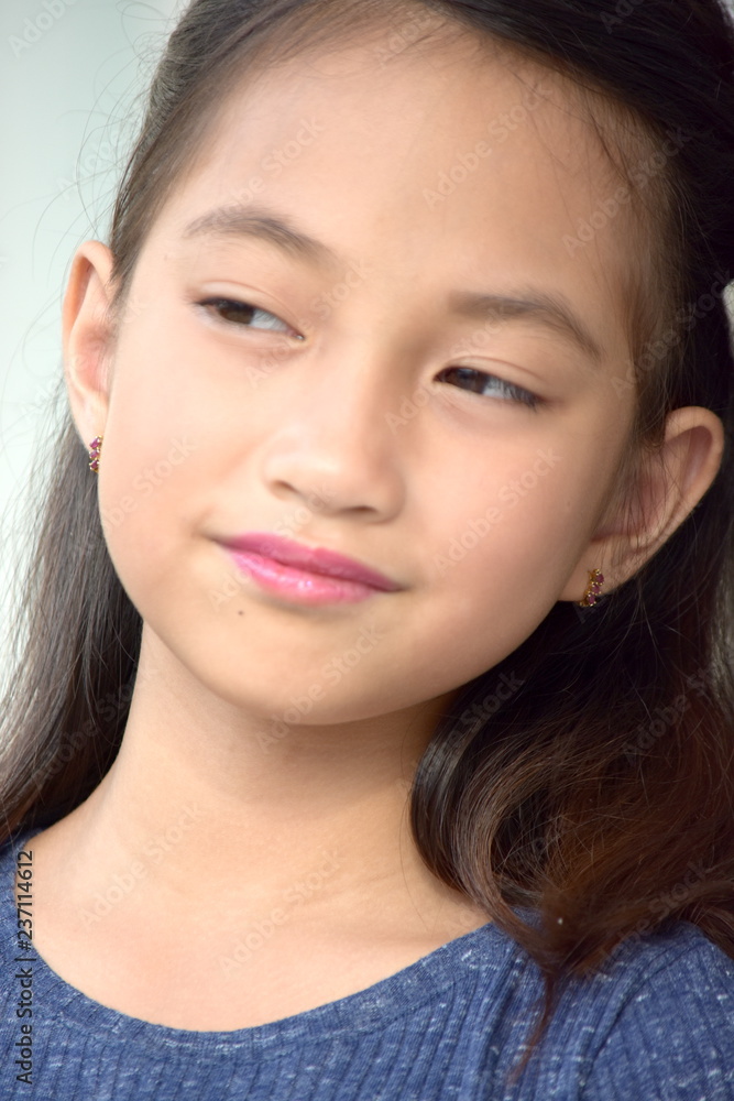 Serious Pretty Filipina Person