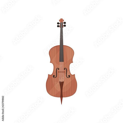 Cello string musical instrument vector Illustration on a white background