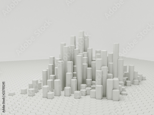 city silhouette background  3d render