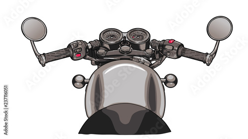 Bike steering wheel flat design vector draw