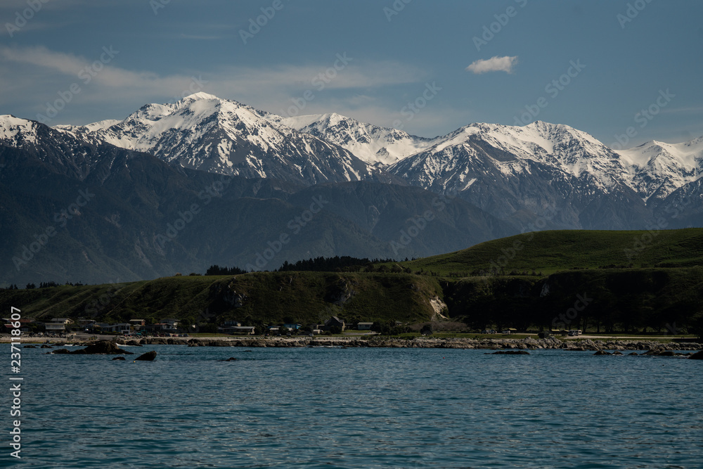 Obraz premium Kaikoura Mountains view from the sea