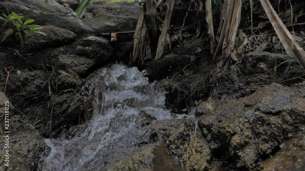 Water stream between rocks in slowmotion Water stream between rocks in slowmotion