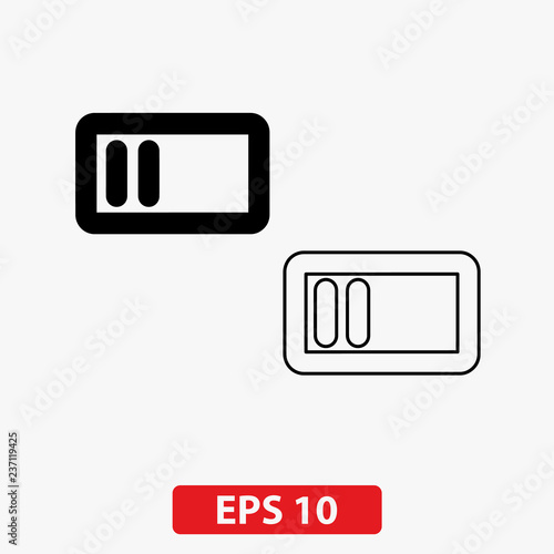 Icon average charge level. Vector