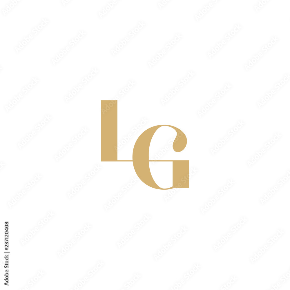LG letter logo monogram lettermark vector icon LG letter logo monogram lettermark vector icon