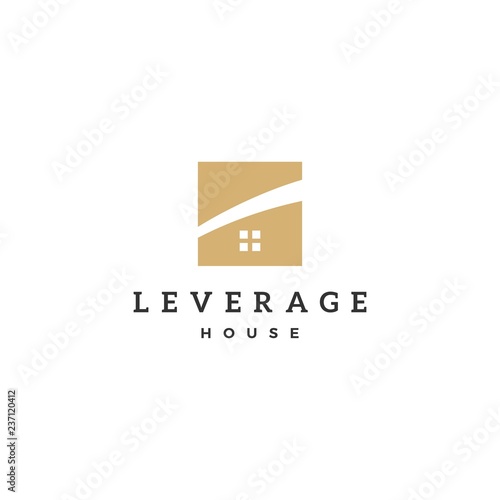 leverage house home logo vector icon