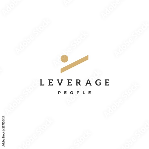 leverage people human logo vector icon