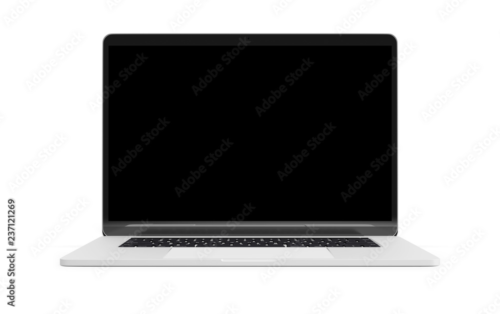 Isolated modern laptop mockup 3d rendering Isolated modern laptop mockup 3d rendering
