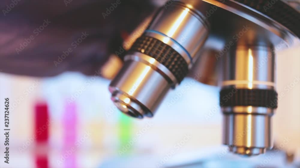Optical microscope - science and laboratory equipment. Microscope is used for conducting planned, research experiments, educational demonstrations in medical and clinical laboratories. Optical microscope - science and laboratory equipment. Microscope is used for conducting planned, research experiments, educational demonstrations in medical and clinical laboratories.
