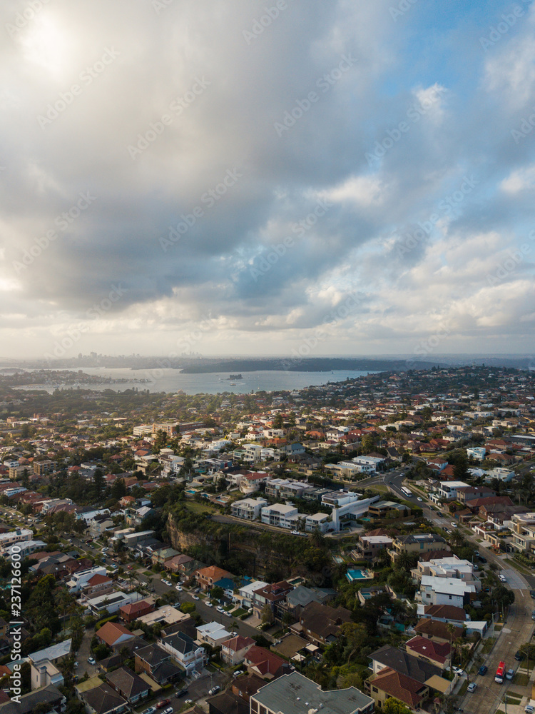 Aerial view of Sydney suburb during the day.
