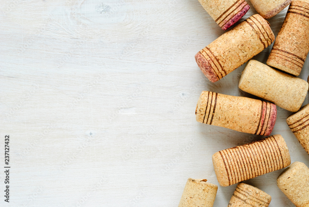 Set of wine corks with copy space Set of wine corks with copy space
