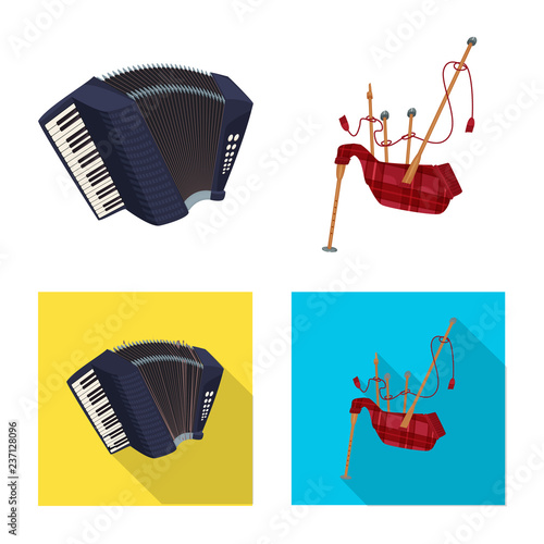 Vector design of music and tune sign. Collection of music and tool stock symbol for web.