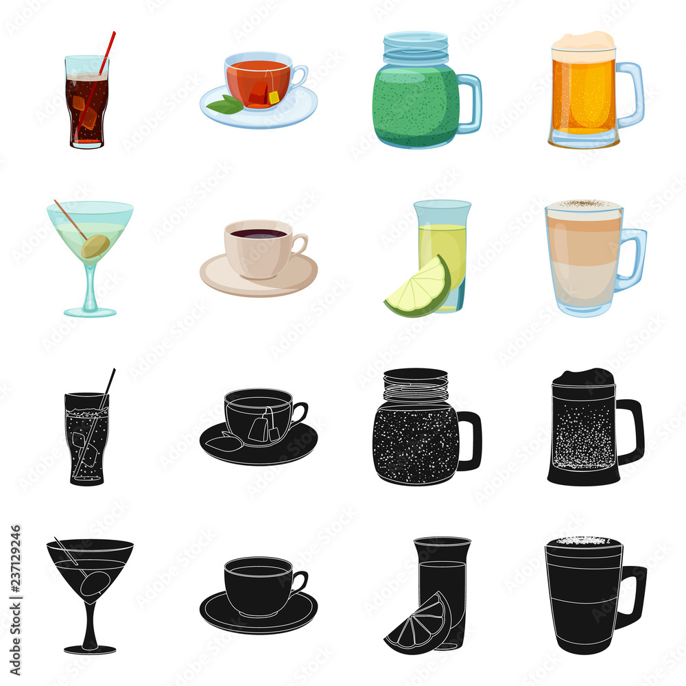 Vector design of drink and bar logo. Collection of drink and party stock vector illustration. Vector design of drink and bar logo. Collection of drink and party stock vector illustration.