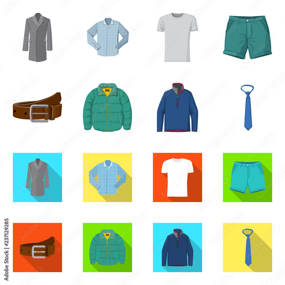Isolated object of man and clothing logo. Collection of man and wear stock symbol for web. Isolated object of man and clothing logo. Collection of man and wear stock symbol for web.