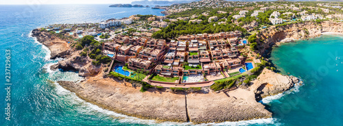 Aerial view, Spain, Balearic Islands, Mallorca, Santa Ponca area, El Toro, luxury marina Port Adriano photo