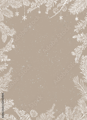 Christmas Poster - Illustration. Vector illustration of Christmas Background