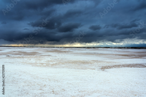 Winter by Baltic sea, Latvia. photo