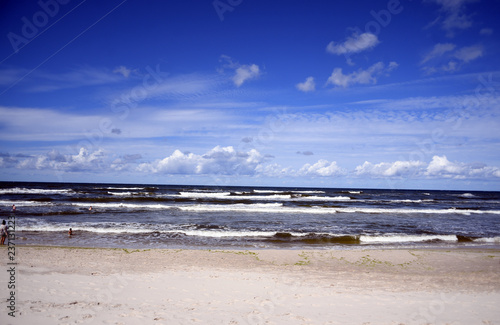 12 JULY 2018 - OSTROW  POLAND  Polish Baltic sea during summer