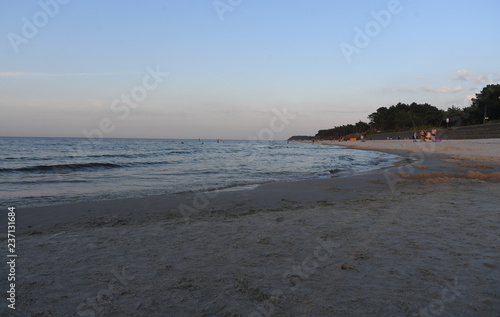12 JULY 2018 - OSTROW, POLAND: Polish Baltic sea during summer