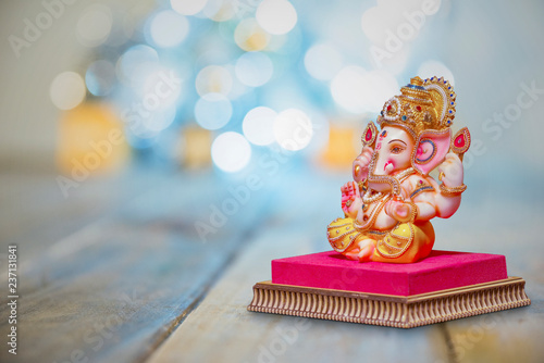 Lord Ganesha with Blurred bokeh background