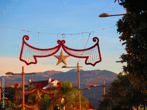 Christmas lights in Andalusian village
