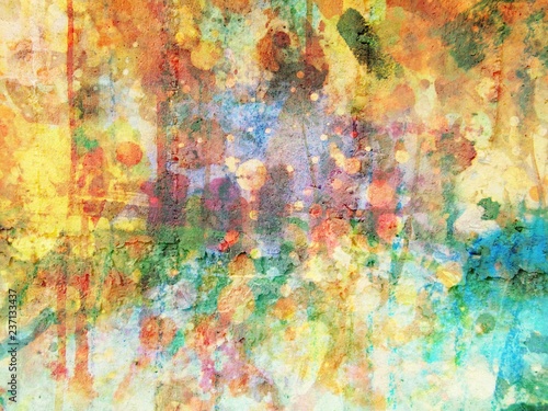 Abstract Textured and Painted Colorful Background