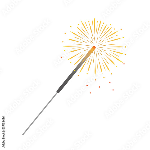 colorful party sparkler isolated on white background vector illustration EPS10