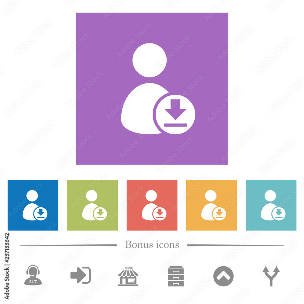 Download user account flat white icons in square backgrounds Download user account flat white icons in square backgrounds