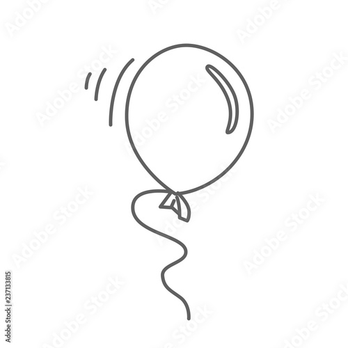 Air balloon doodle icon. Air ball. Vector image