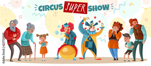 Clown Show Illustration