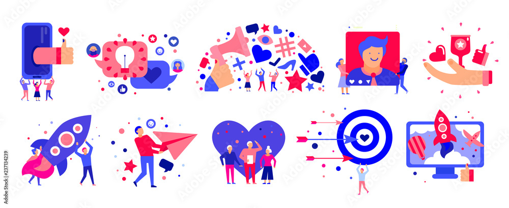 Fototapeta premium Marketing Icons Set