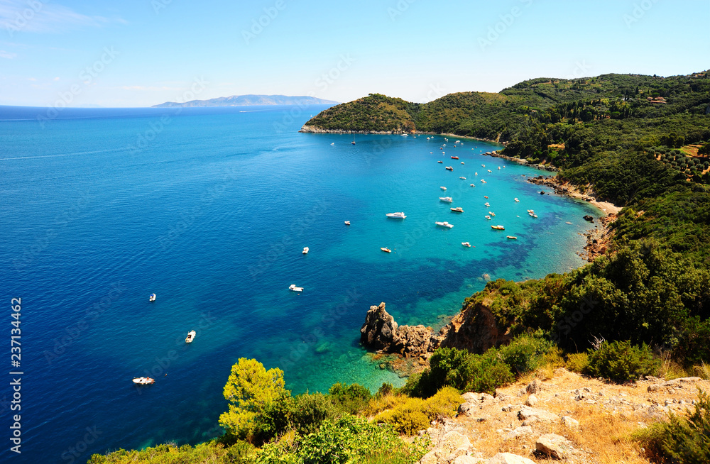Italian seascape with yachts