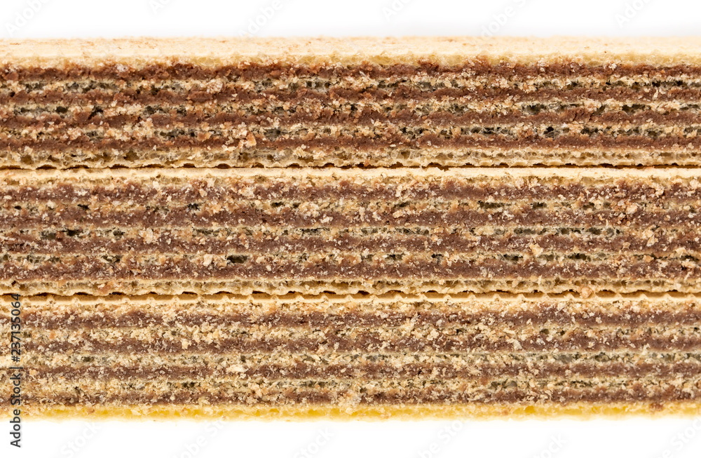 puff waffle on white background puff waffle on white background