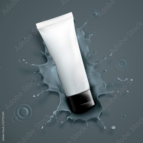 Blank tube dropping into mud