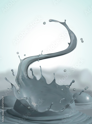 Swirling and splashing mud