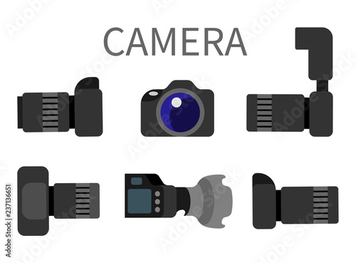 Professional Digital Photo Cameras Set with Lens