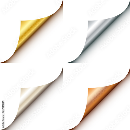 4 Metallic Corners Angled