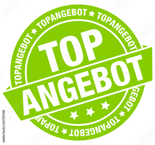 Button Banner "Topangebot" grün Flat
