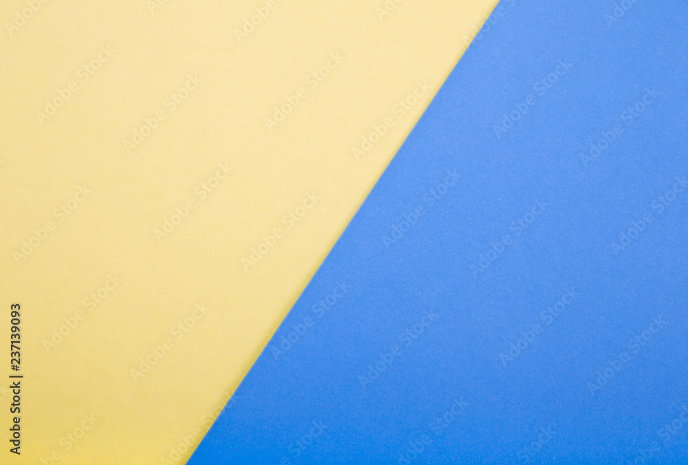 Color paper. Blue and yellow color paper for background