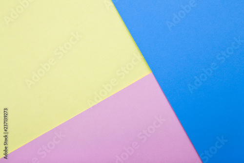 Color paper. Blue, yellow and pink color paper for background