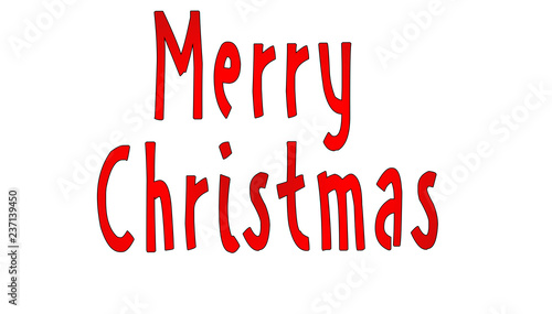 Merry Christmas red vector Calligraphic Lettering text for design greeting cards. Holiday Greeting Gift Poster. Calligraphy modern Font, typography