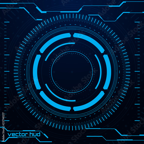 Sci fi futuristic user interface. Vector illustration.