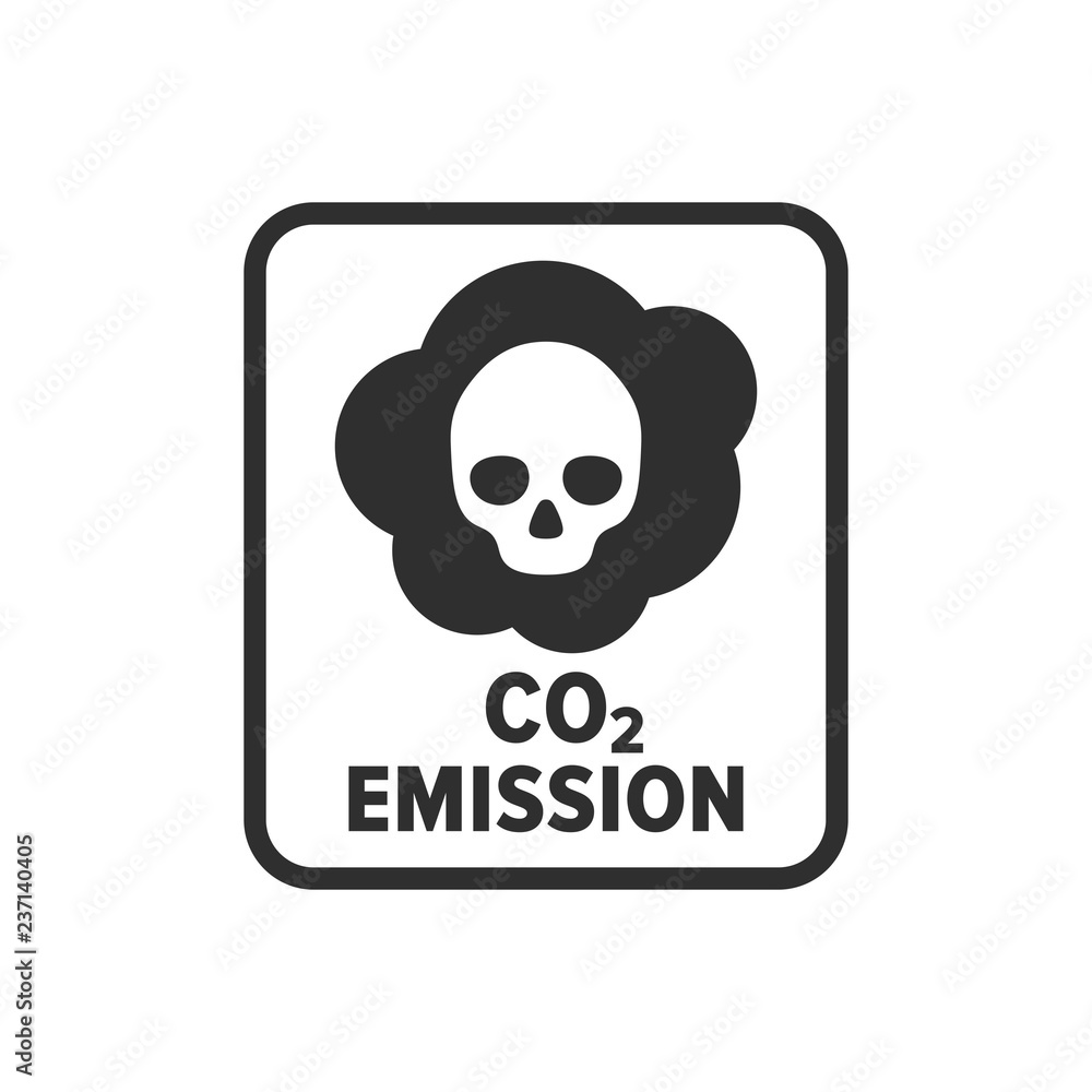 CO2 emission symbol - Vector CO2 emission symbol - Vector