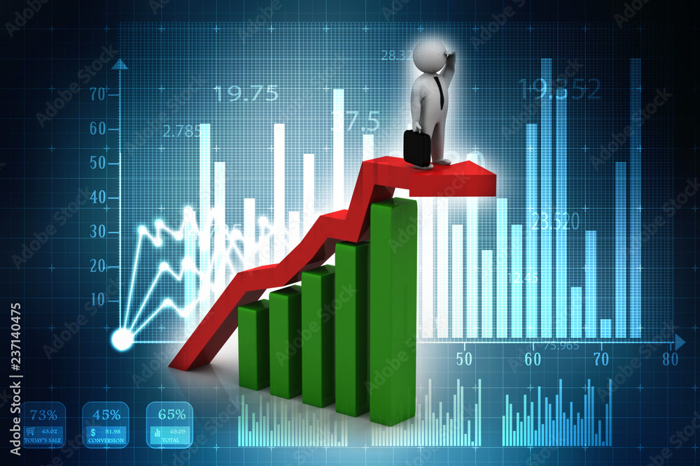 3d rendering Stock market online business concept. business Graph successful business man
3d rendering Stock market online business concept. business Graph successful business man