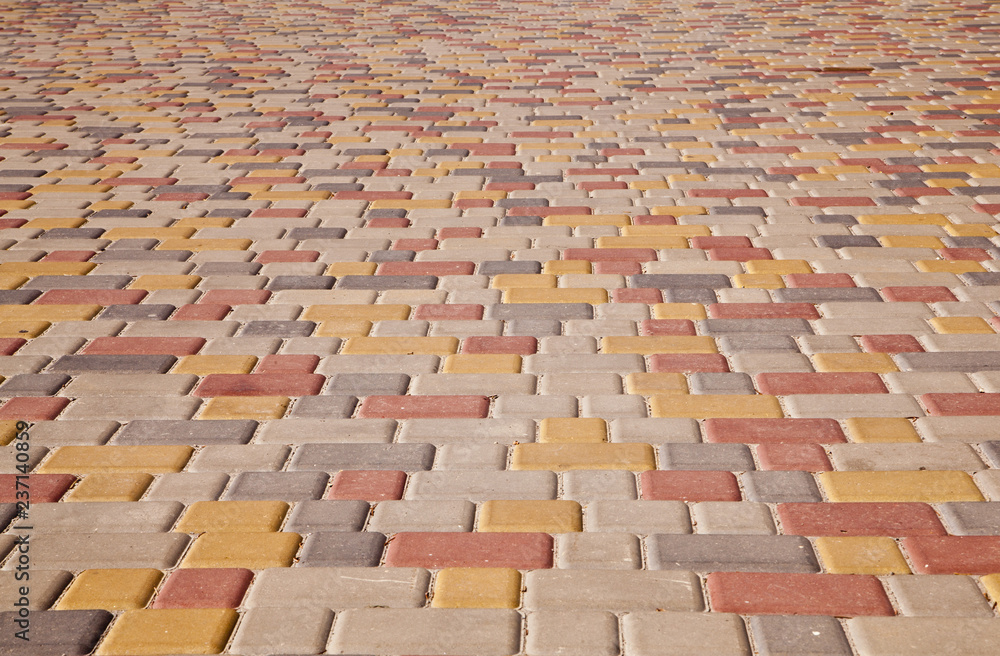 colored paving road as background