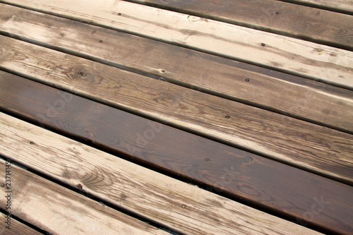 wet wood floor