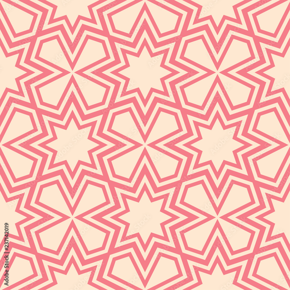 Red and beige geometric print. Seamless pattern Red and beige geometric print. Seamless pattern